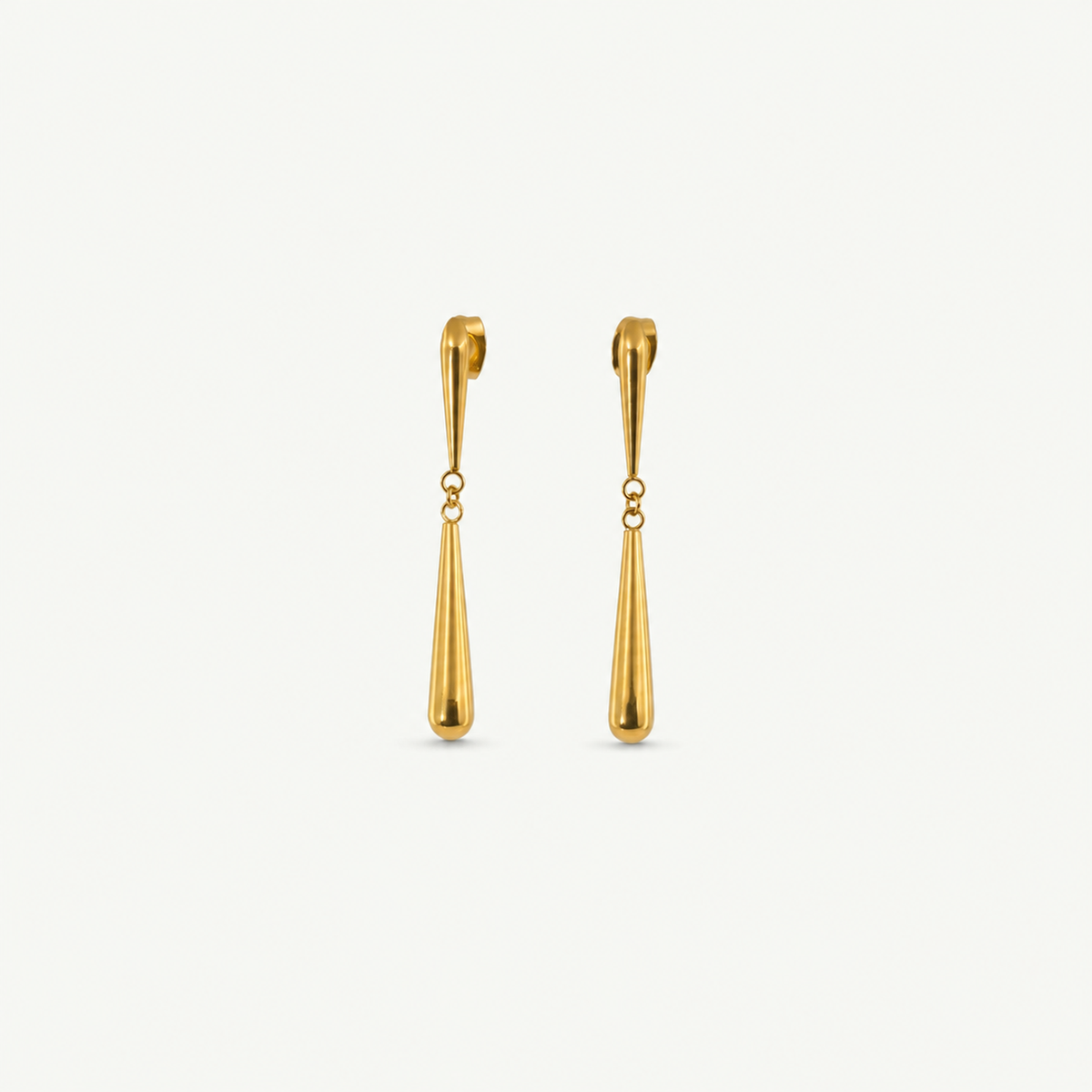 Gold Teardrop Dangle Earrings