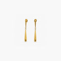 Gold Teardrop Dangle Earrings — Waterproof