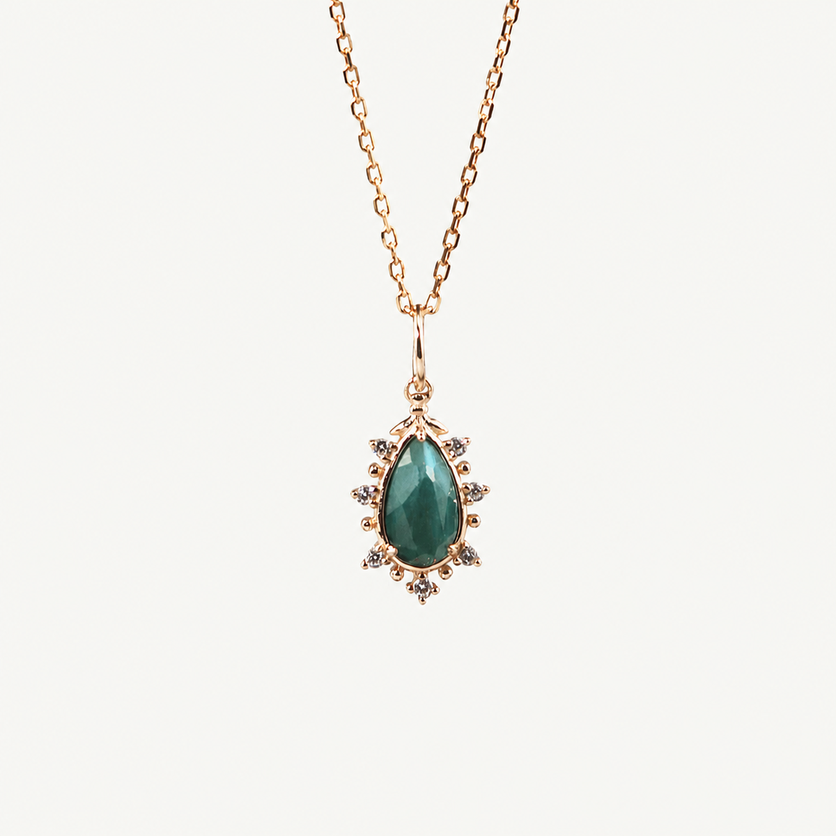 Malachite Empress Necklace: Gold Plated Pendant