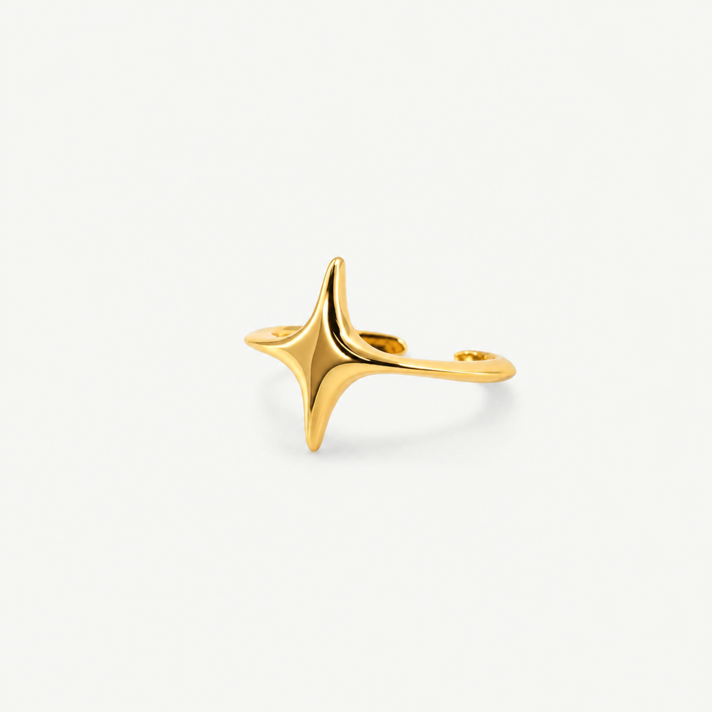 Minimalist Gold Plated Star Ring