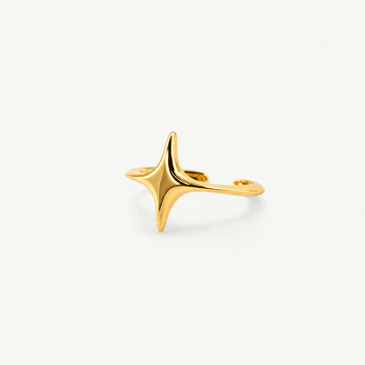Minimalist Gold Plated Star Ring