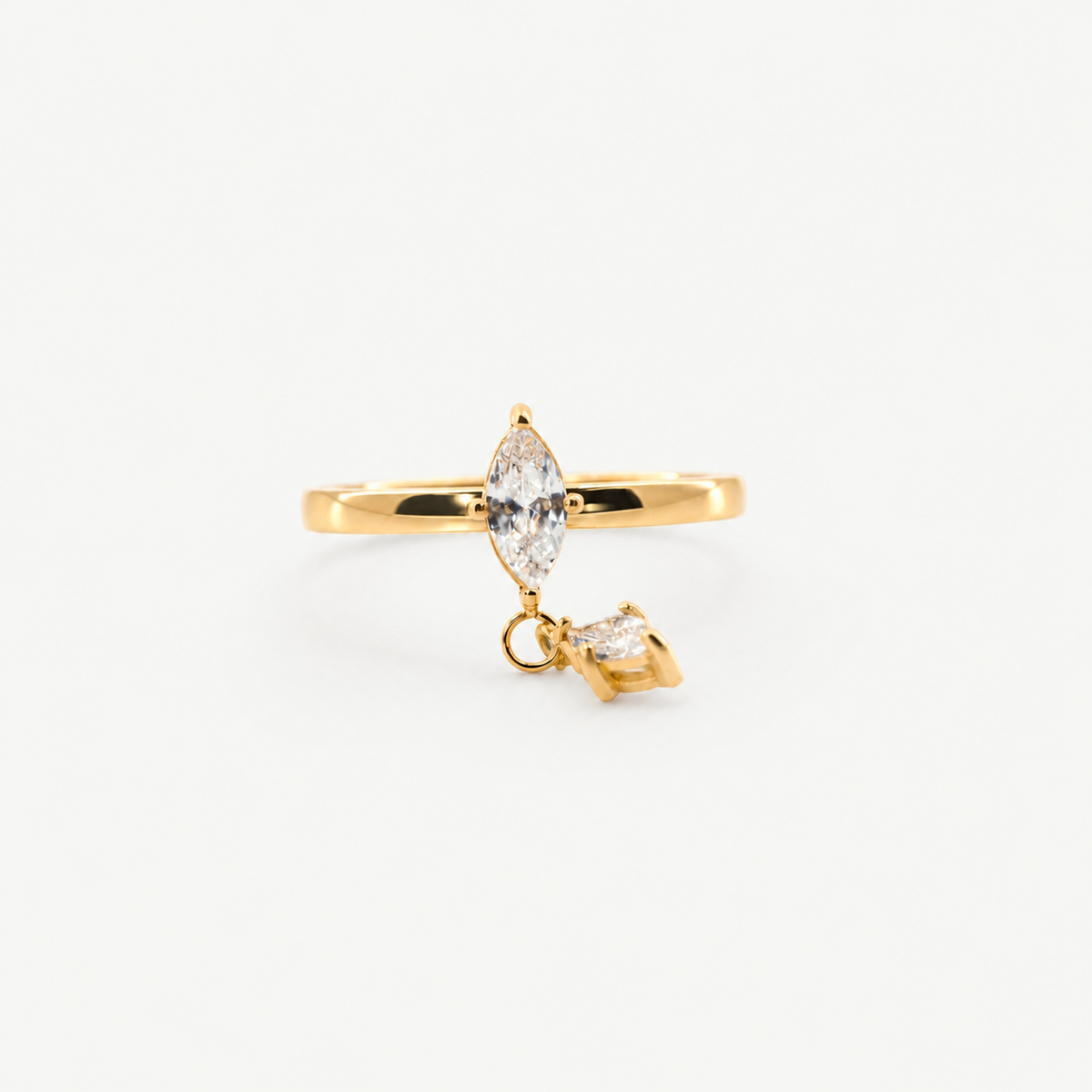 Marquise Charm Ring