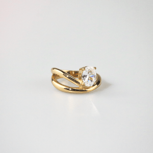 Meideya Jewelry Solitaire Unite Curve Ring