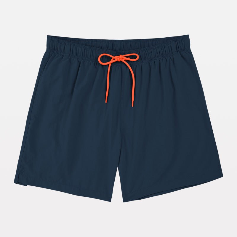 Men's Beach Shorts with Slant Pockets and Drawstring - Stylr