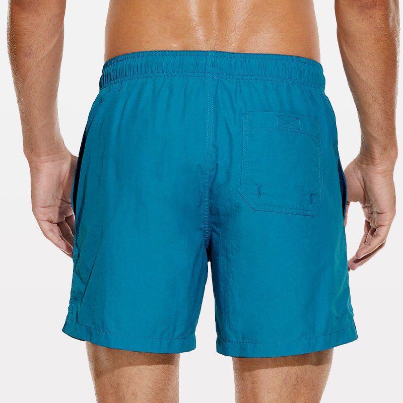 Men's Beach Shorts with Slant Pockets and Drawstring - Stylr