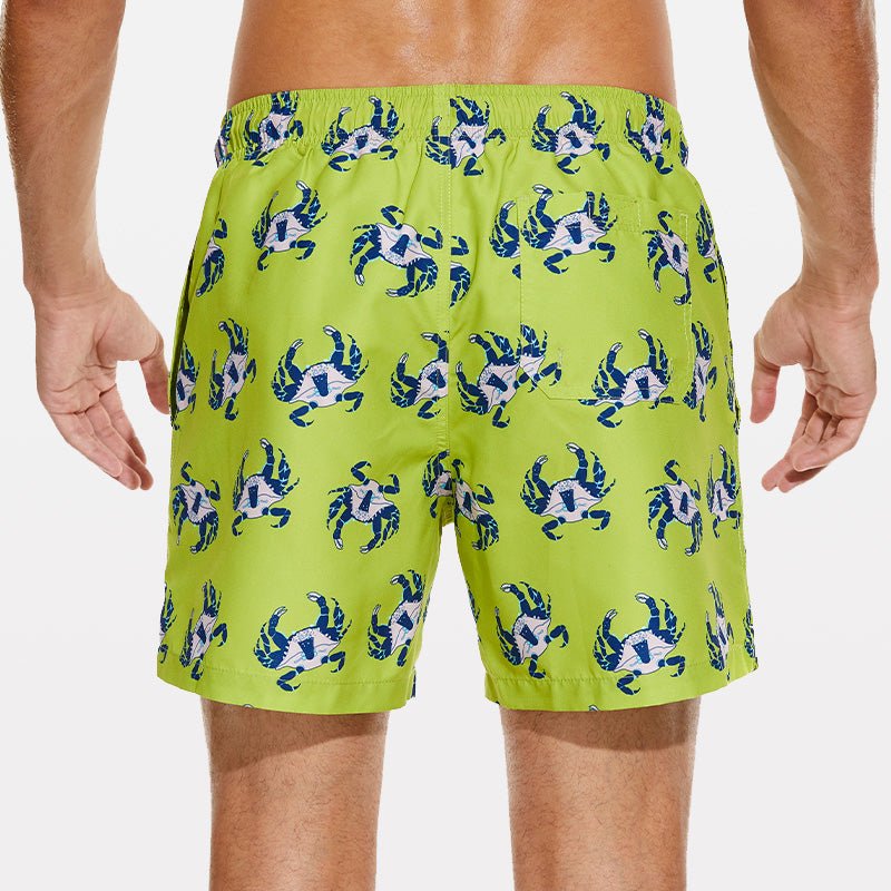 Men's Beach Shorts with Slant Pockets and Drawstring - Stylr