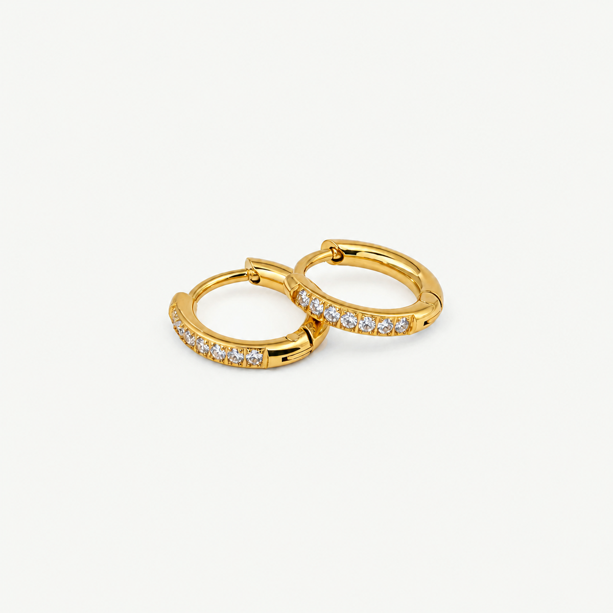 Mini Pave Huggie Hoops