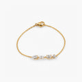 Meideya Mixed Cut Diamond Bracelet — Waterproof Gold Chain