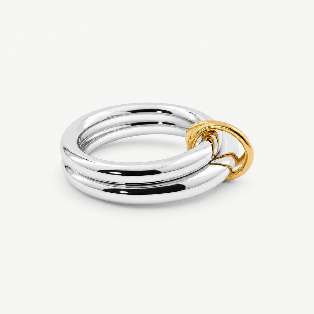 Mixed Metal 2-Link Chain Ring
