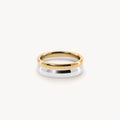 Mixed Band Ring — Waterproof, Gold Plated Stainless Steel