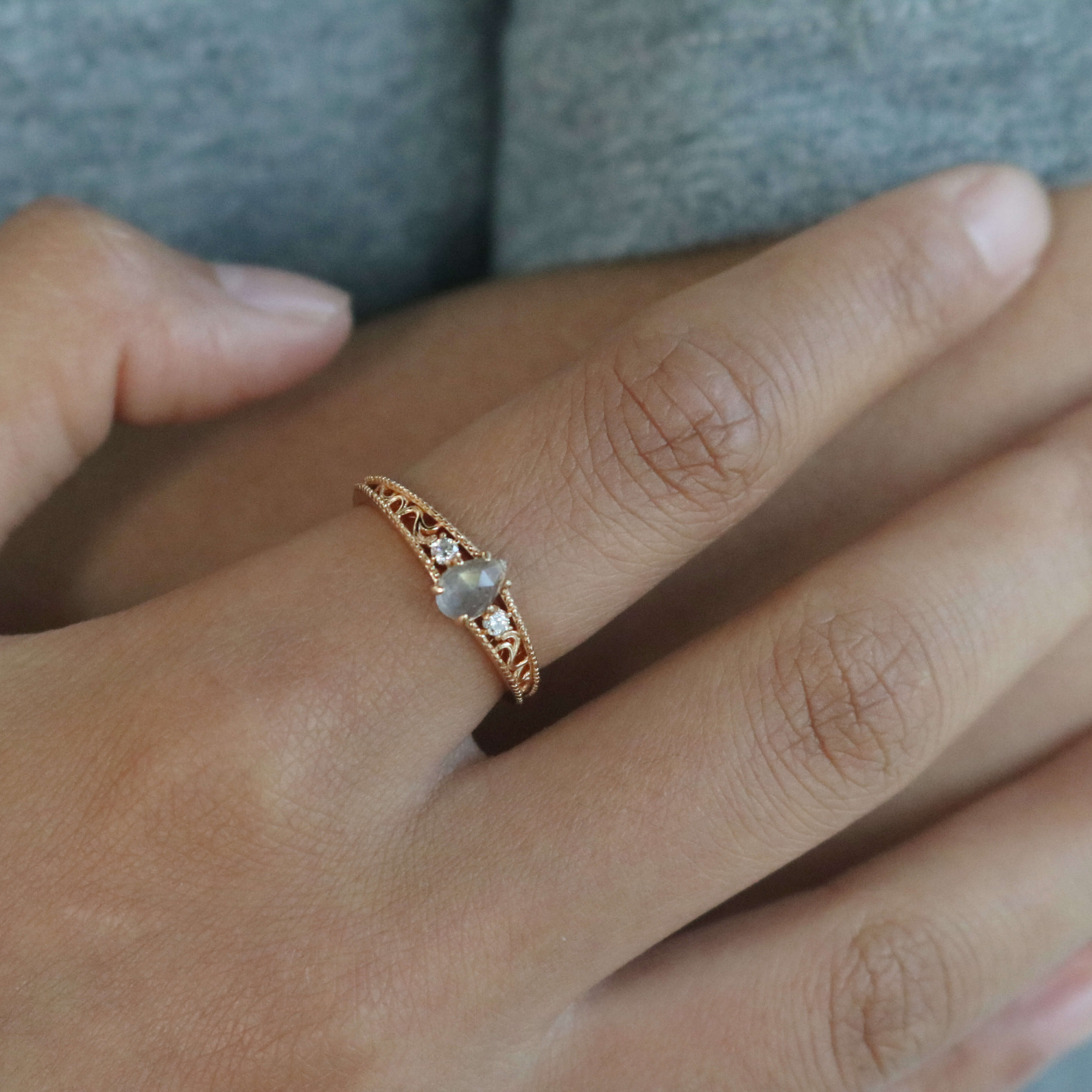 moon stone ring