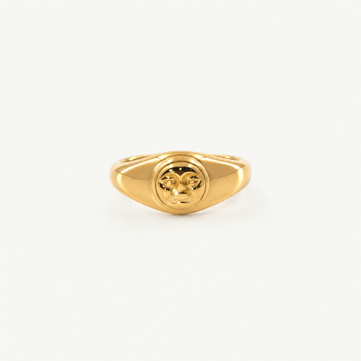 Moonface Signet Ring