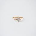 Adjustable Moon and Rose Ring