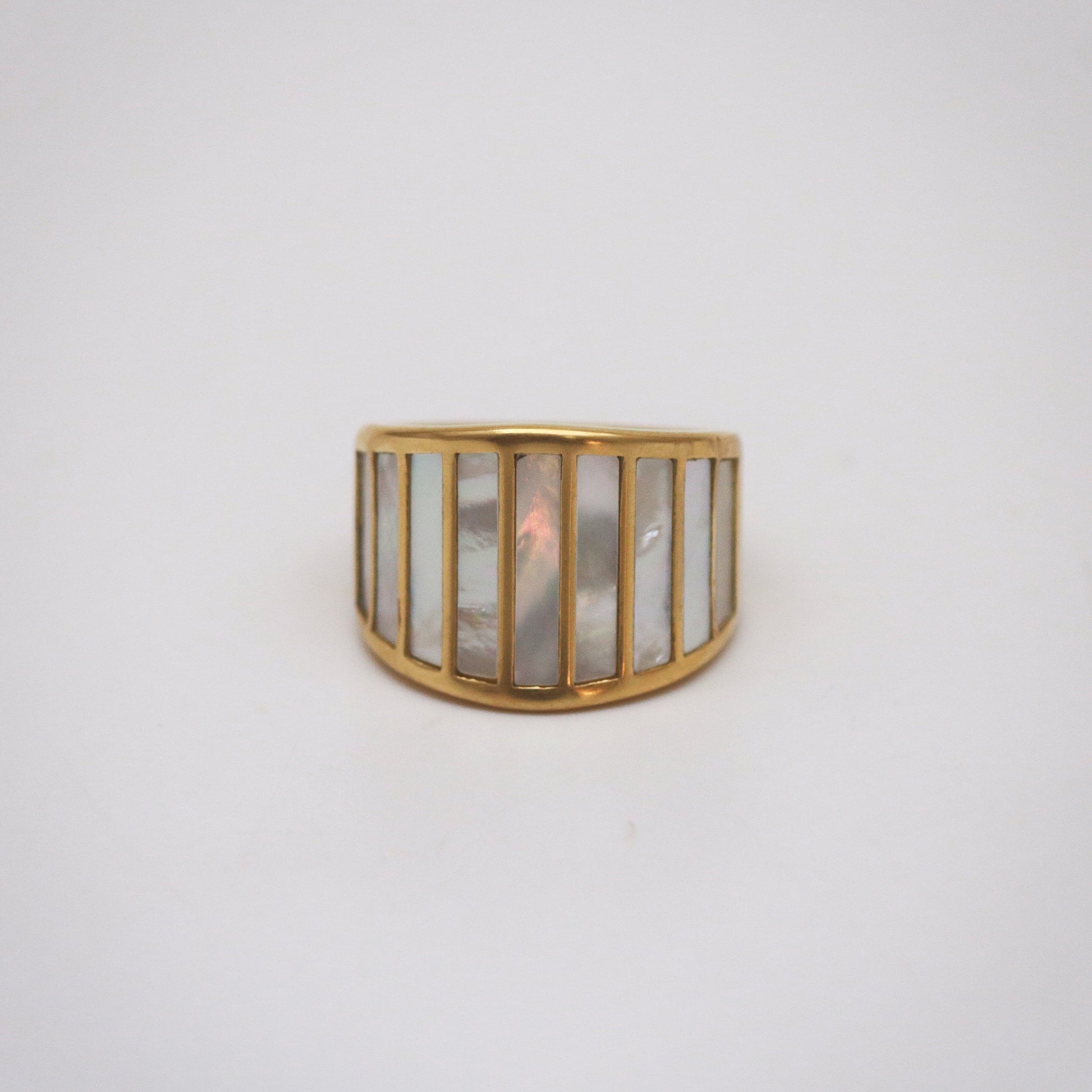 mother of pearl ring