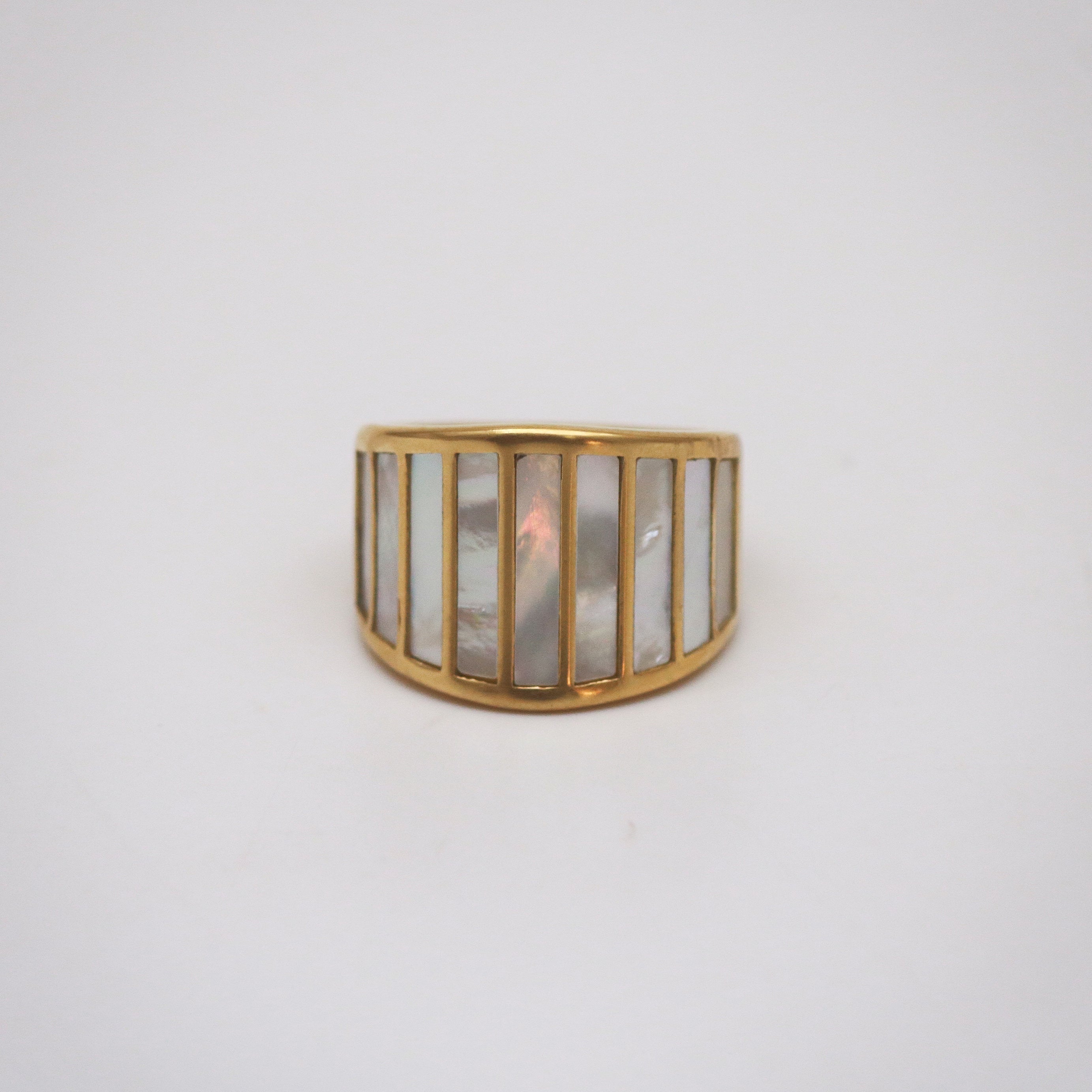 mother of pearl ring