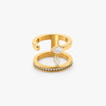 Meideya Negative Space Ring — Waterproof Gold Plated
