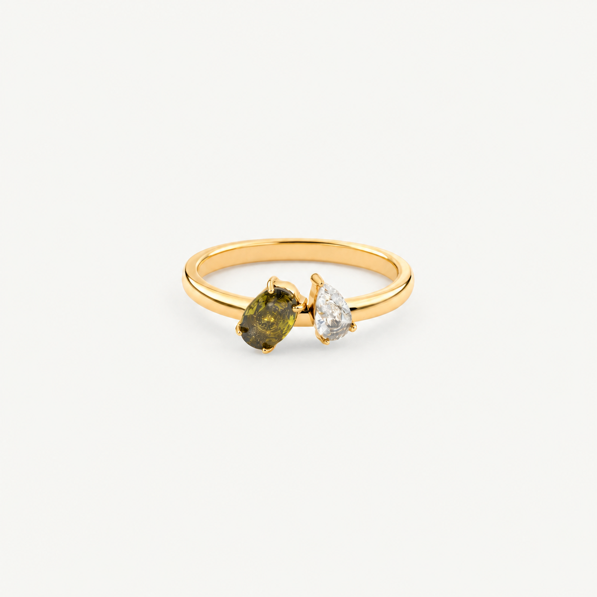 Olive Sparkle Ring - Waterproof Stainless Steel Jewelry