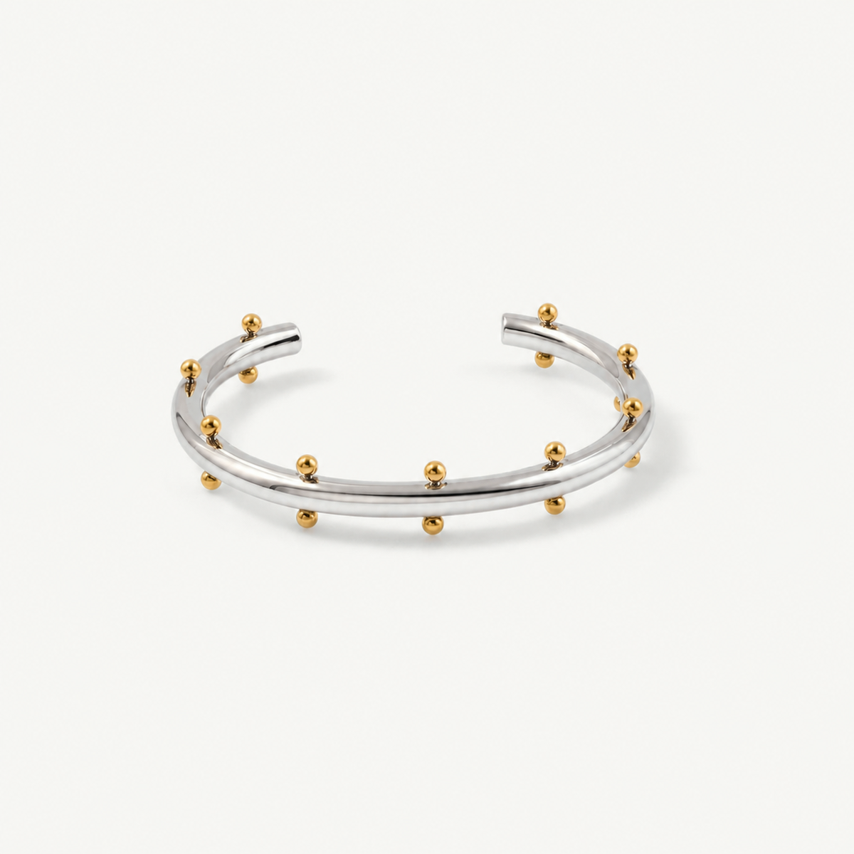 Orbit Mixed Cuff Bracelet - Two-Tone 18k Gold & Silver