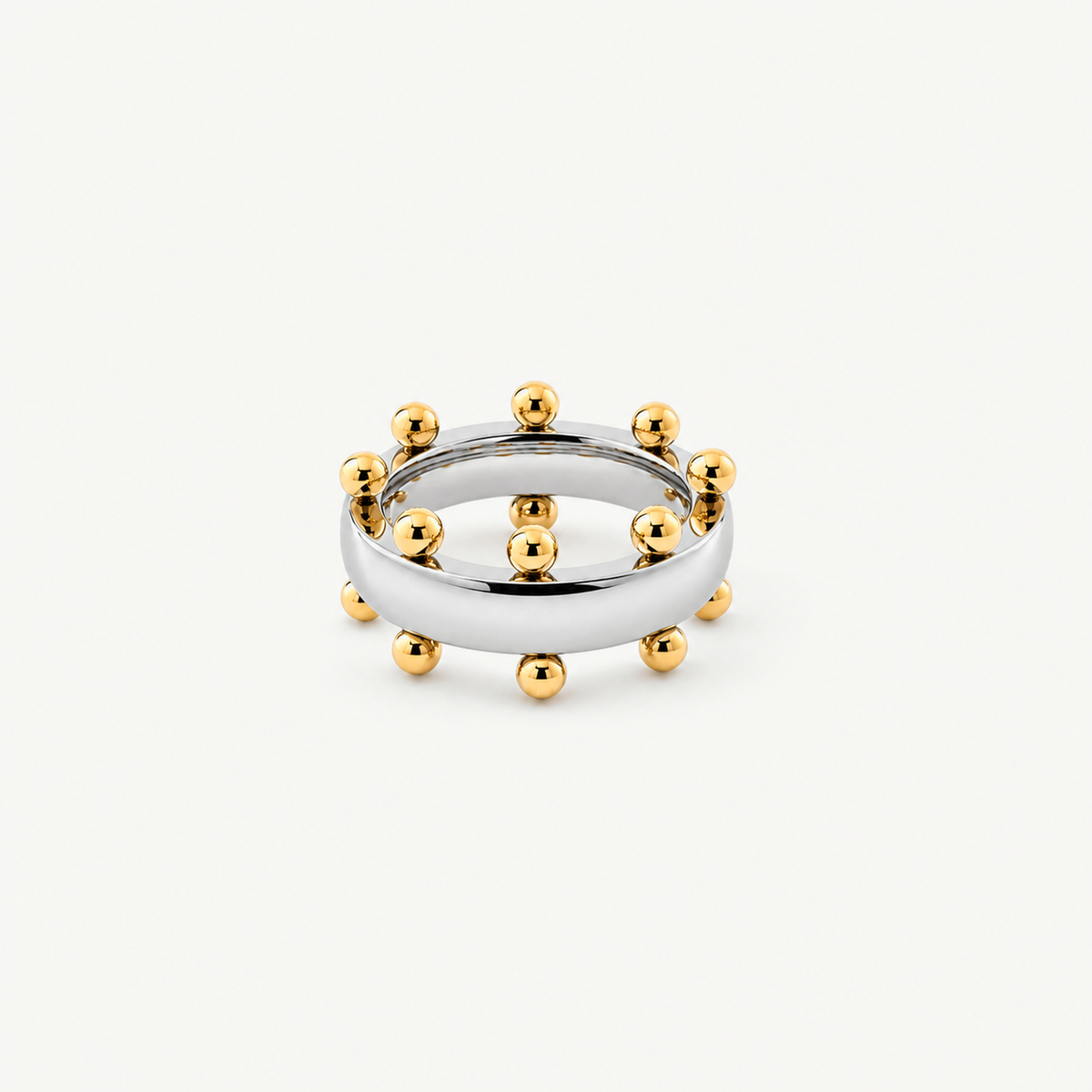 Orbit Mixed Two-Tone Ring