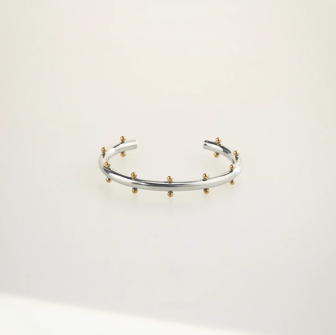 mixed metal cuff bracelet
