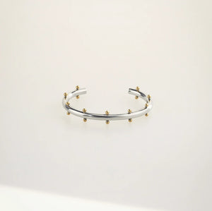 mixed metal cuff bracelet