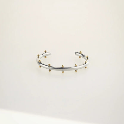 mixed metal cuff bracelet