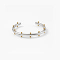 Orbit Mixed Cuff Bracelet - Two-Tone 18k Gold & Silver