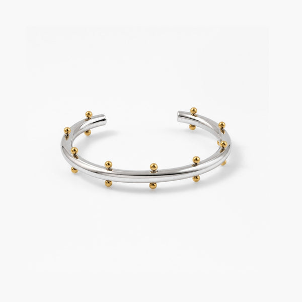 Orbit Mixed Cuff Bracelet - Two-Tone 18k Gold & Silver