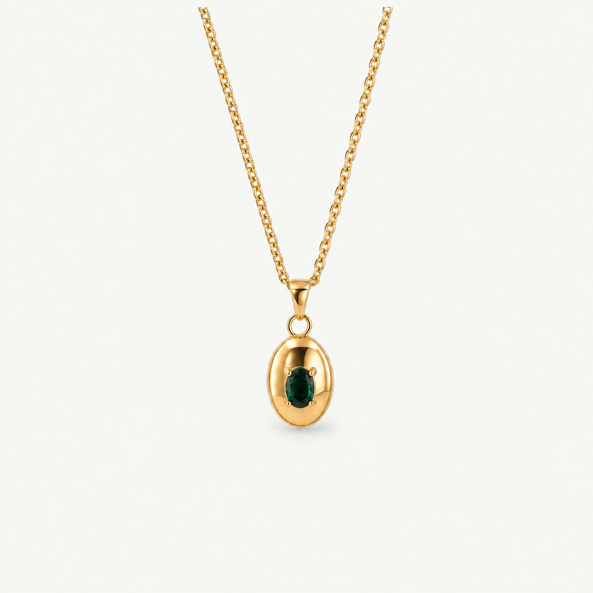 Oval Pendant Emerald