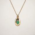 emerald necklace gold