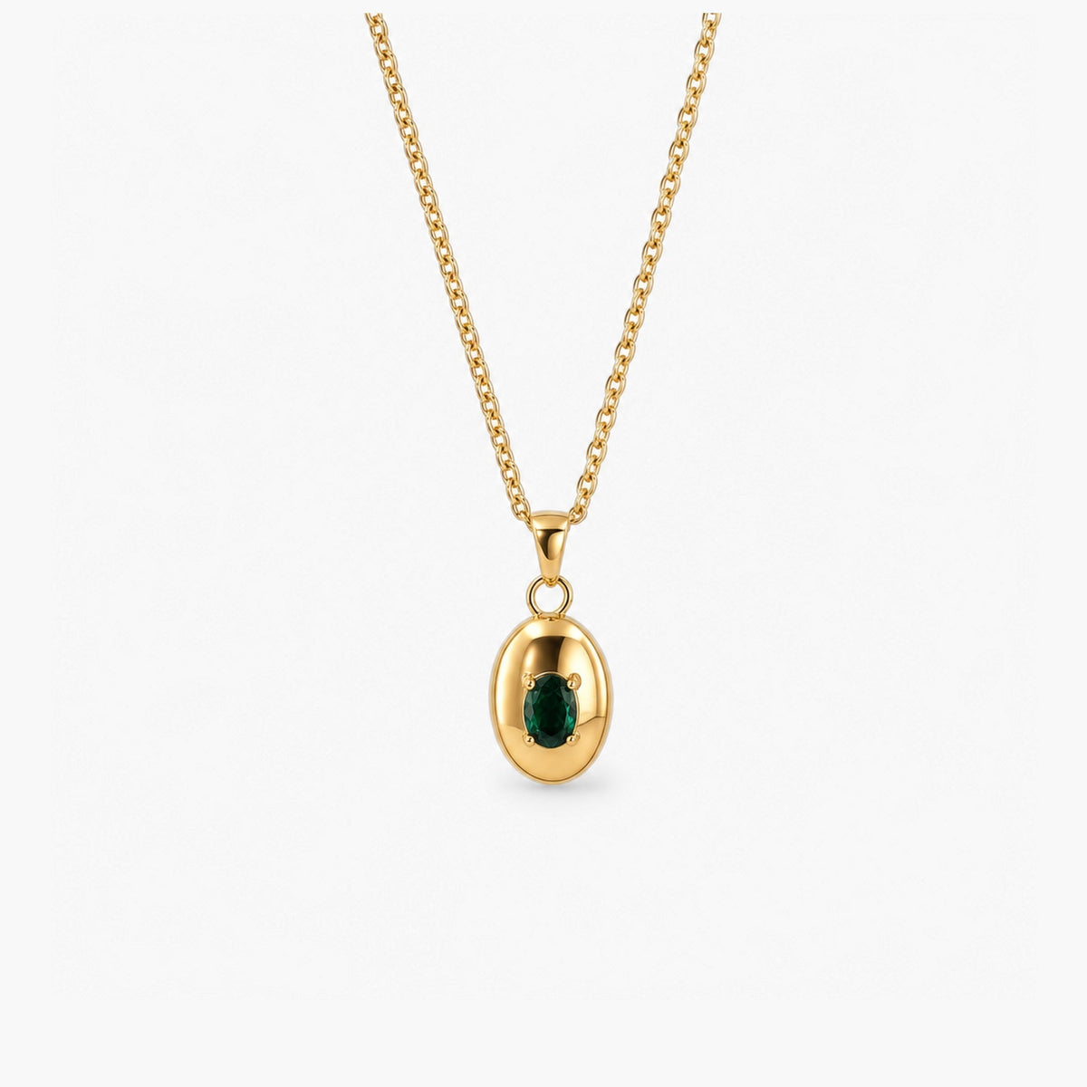 emerald necklace gold