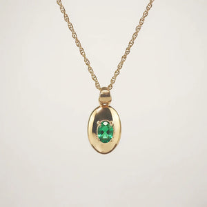 emerald necklace gold