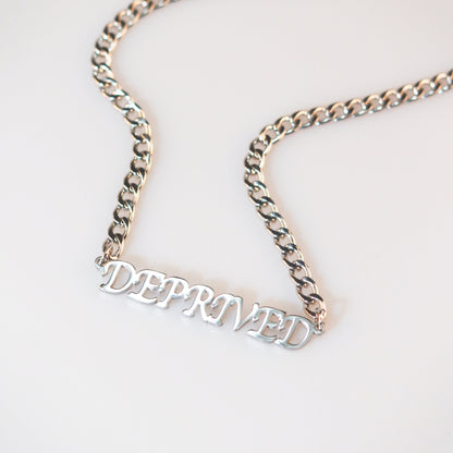 Meideya Nameplate Necklace, 18k gold-plated stainless steel