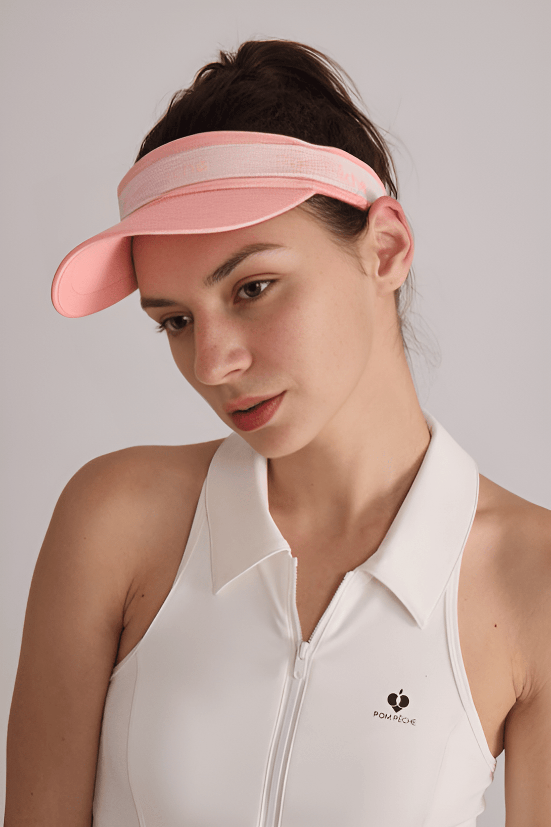 Pink Coral Haze Adjustable Visor Cap Hat - Stylr