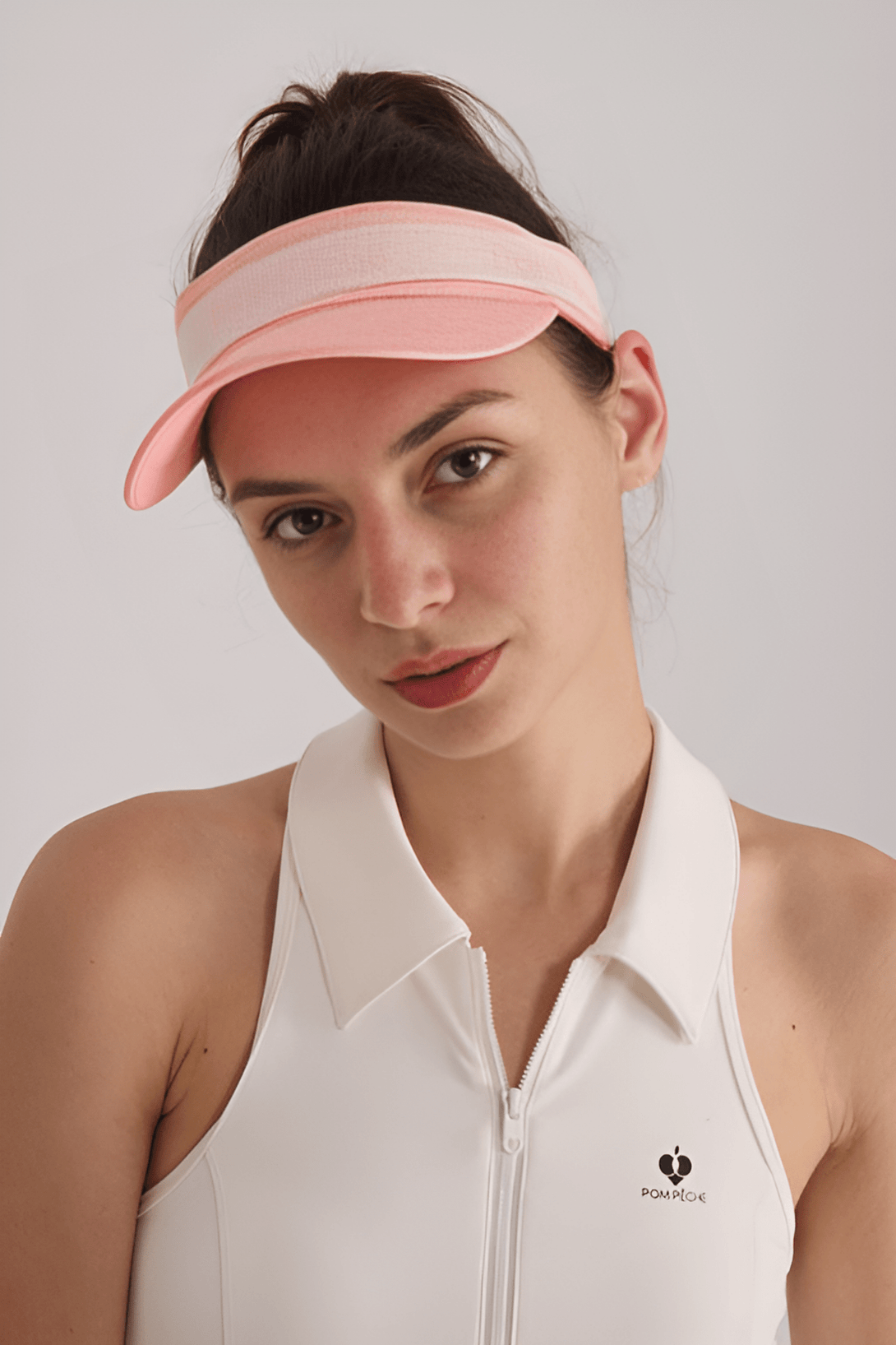 Pink Coral Haze Adjustable Visor Cap Hat - Stylr