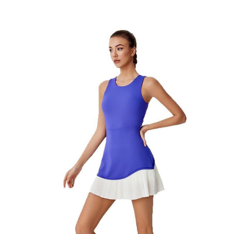 Pleated Back Tennis Dress MidWeight Multi S5T38 - Stylr