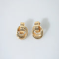 promise knot earrings, gold daily earrings for women