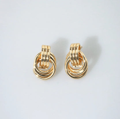 promise knot earrings, gold daily earrings for women