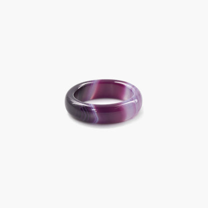 Purple Jade Band Ring – Hypoallergener 316L Edelstahl