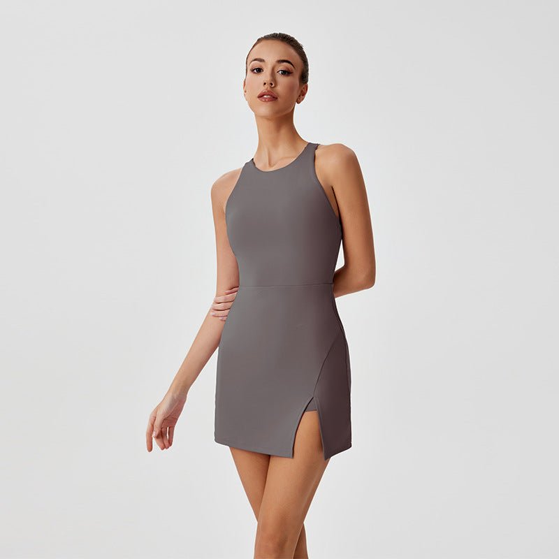 QuickDry SlitBack Dress MidWeight Multi S5T19 - Stylr