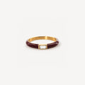 Red Enamel Stapelring – Wasserdicht & anlaufbeständig