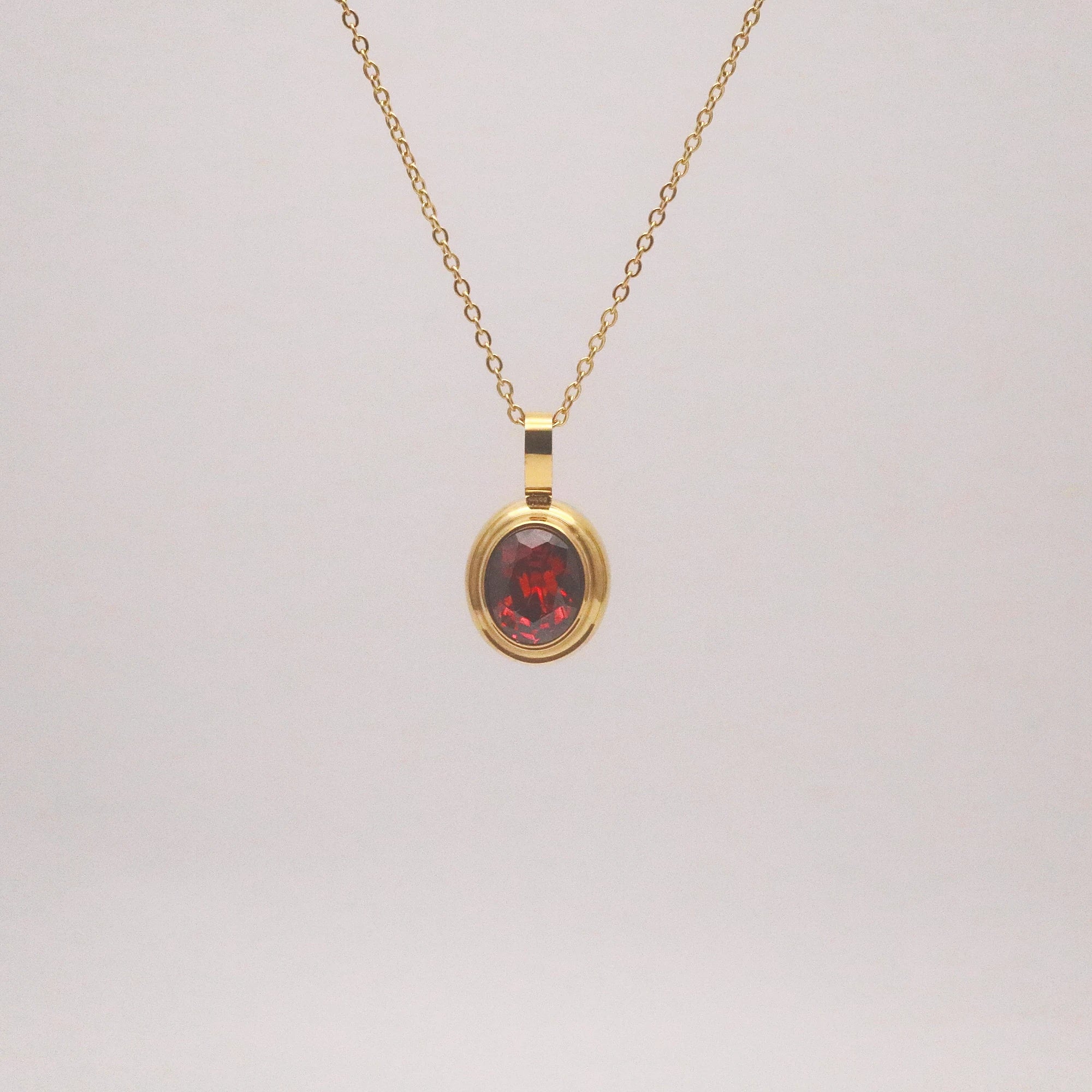 red stone necklace