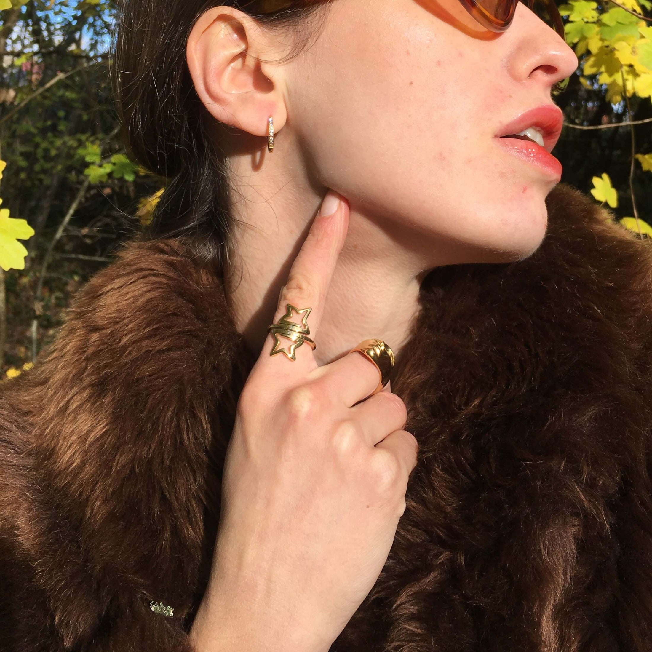 Celestial Star Wrap Ring, waterproof 18k gold-plated stainless steel