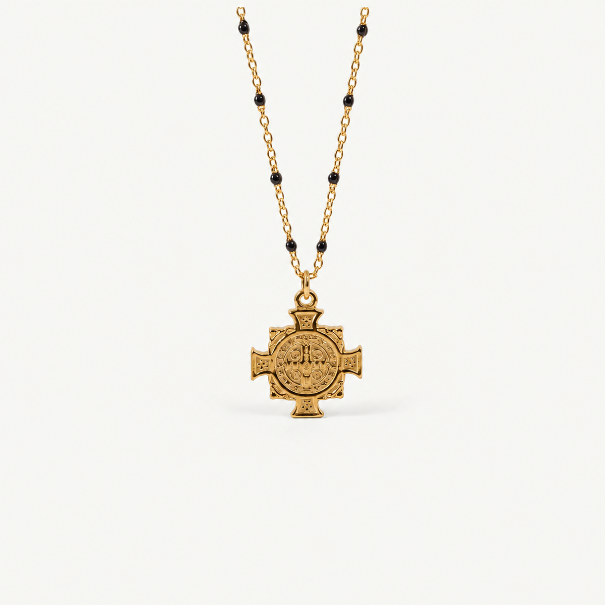 Saint Benedict Medal Necklace - Waterproof Gold Plated