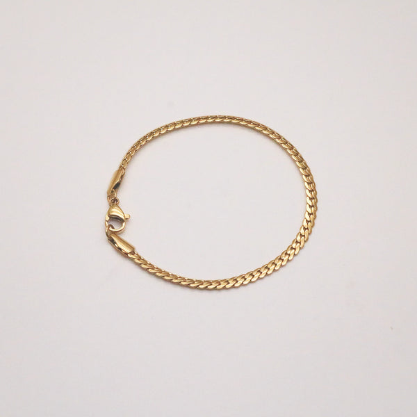 Uma Bracelet - 18k Gold Plated Stainless Steel Chain Bracelet