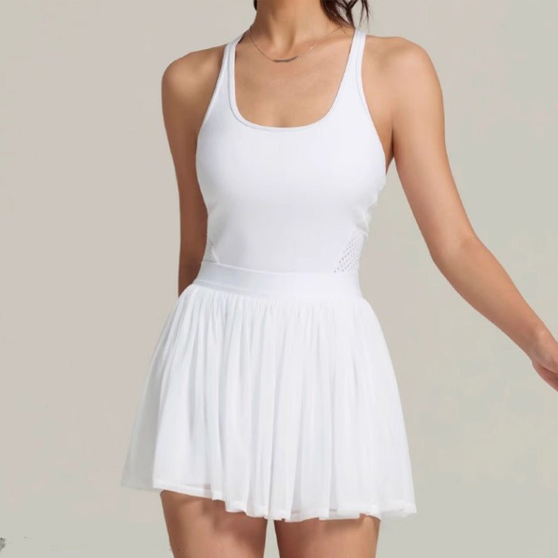 Sheer QuickDry Racerback Dress Tennis Dance Fitness S5T16 - Stylr