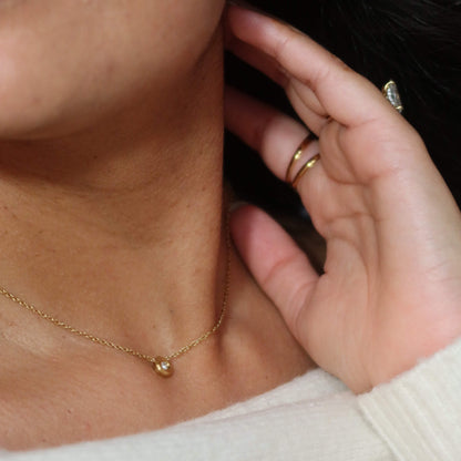 Hexa Spark Necklace, waterproof 18k gold-plated stainless steel