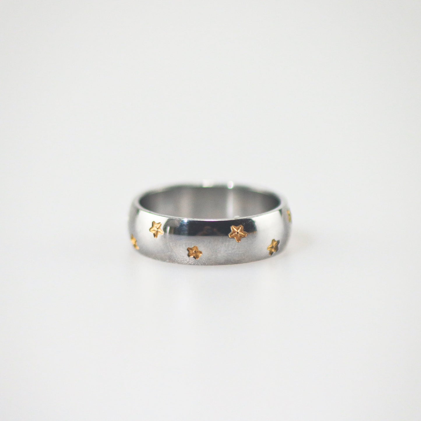 Silver Starburst Band Ring