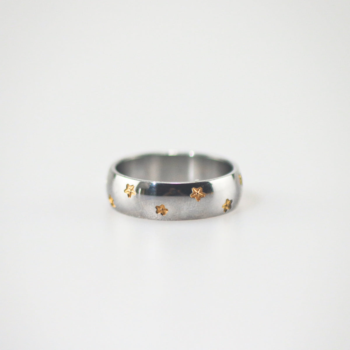 Silver Starburst Band Ring