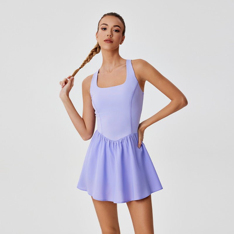 SlimFit Sleeveless Dress MixMesh MidWeight Multi S5T18 - Stylr